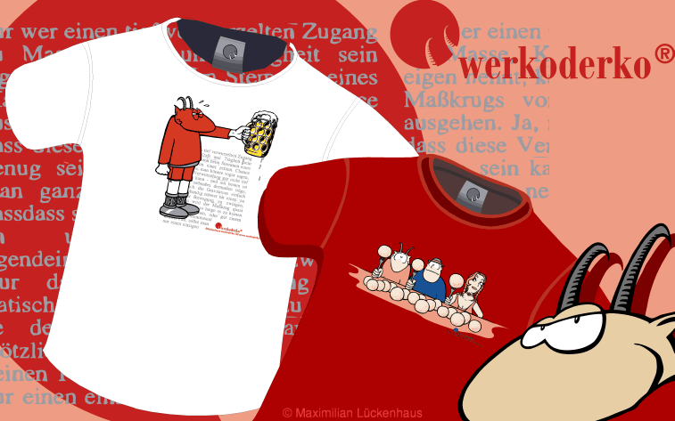 Weitere T-Shirt-Motive für das werkoderko Label